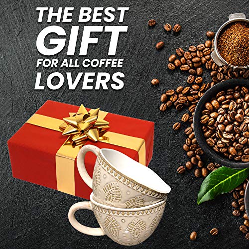 Handmade Mandala Stoneware Coffee Mugs Set