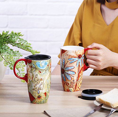 CEDAR HOME Travel Coffee Mug Porcelain Latte Cup