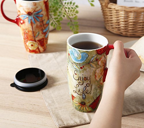 CEDAR HOME Travel Coffee Mug Porcelain Latte Cup