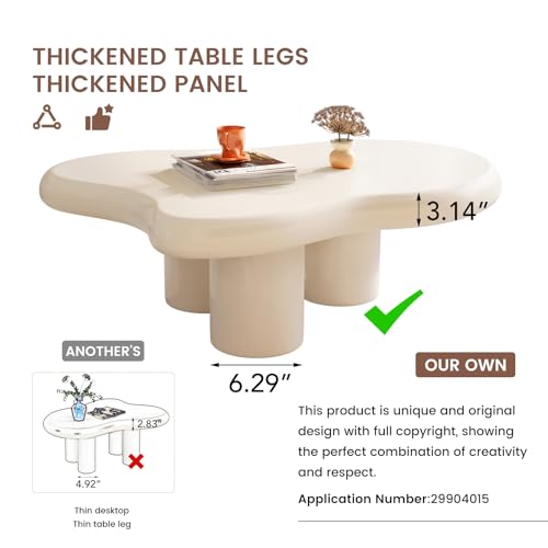 Modern Irregular Black Coffee Table for Living Room