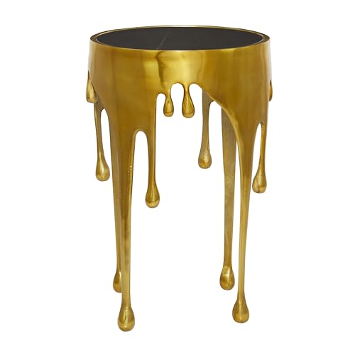 Gold Aluminum Contemporary Accent Coffee Table 25" x 16
