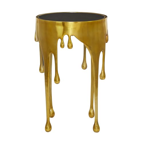 Gold Aluminum Contemporary Accent Coffee Table 25" x 16