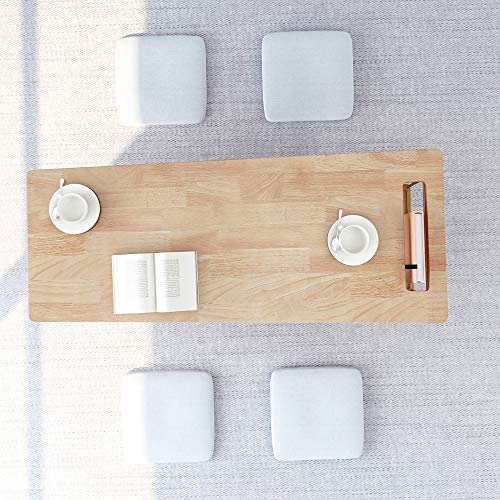 WoodShine Mini-Swing Wooden Coffee Table, Japanese Style, Solid Wood