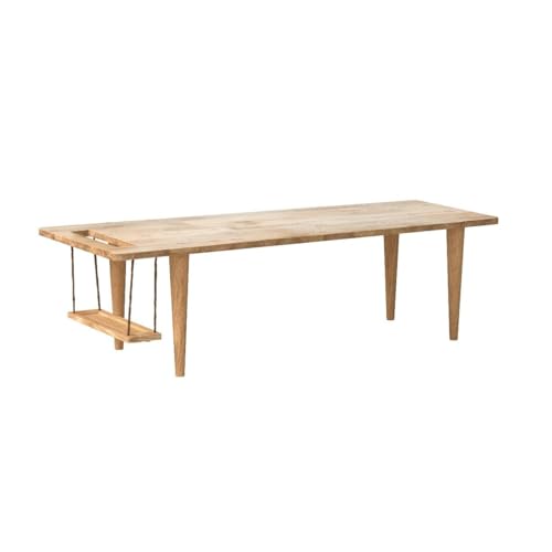 WoodShine Mini-Swing Wooden Coffee Table, Japanese Style, Solid Wood