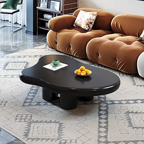 Guyii Cloud Coffee Table, Black Cartoon Modern Tea