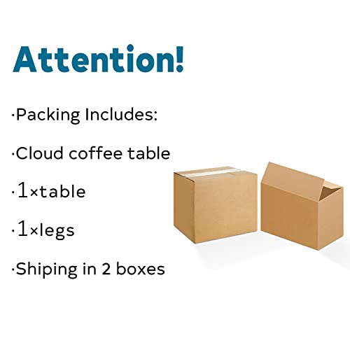 Guyii Cloud Coffee Table, Black Cartoon Modern Tea