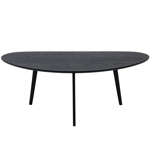 Mid Century Modern Black Oval Coffee Tables Set