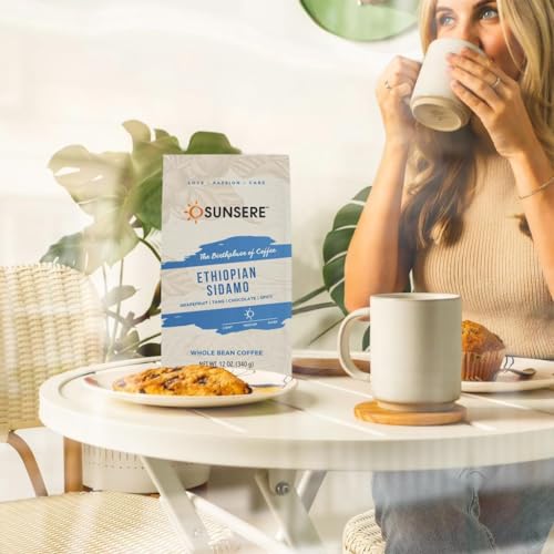 Ethiopian Sidamo Coffee: Medium Roast Whole Bean 12oz