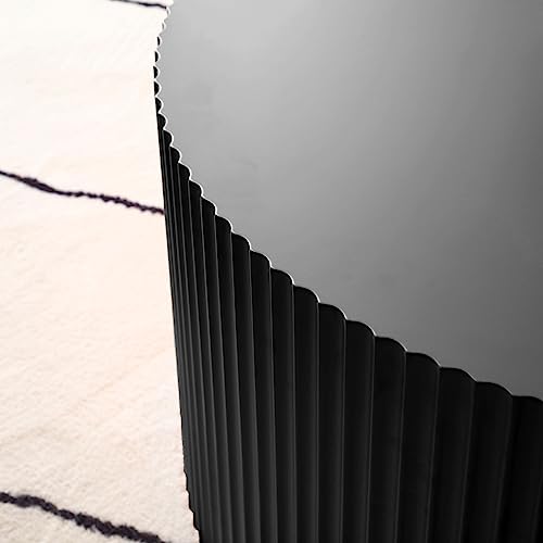 Modern Round Nesting Coffee Table Set - Black Wood