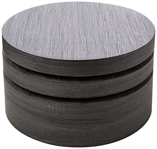 Small Oval Rotatable Black Coffee Table by Christopher Knight