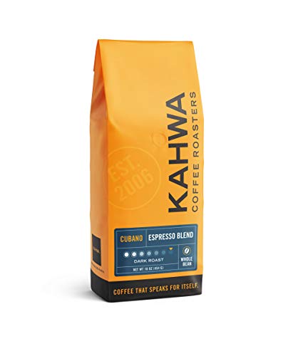 Kahwa Cuban Cubano Dark Roast Espresso, 1 lb Bag