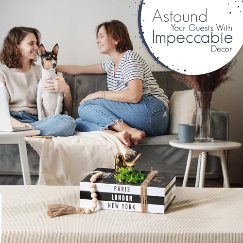 Black and White Coffee Table Decorative Books Set