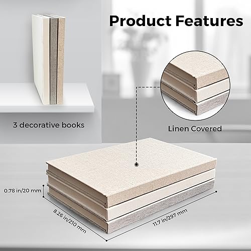 Linen Hardcover Fashion Designer Coffee Table Books Set