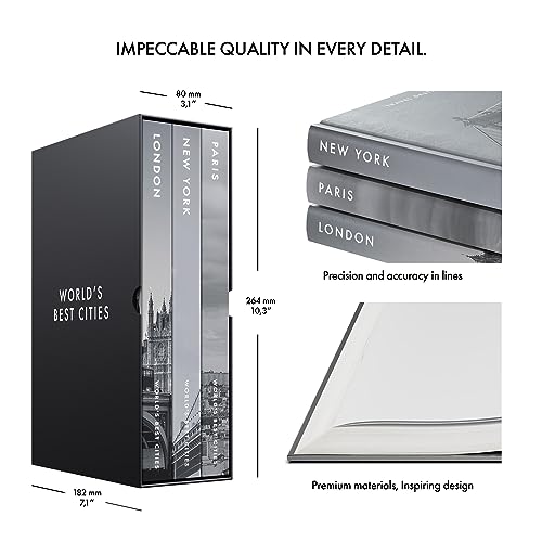 Stylish coffee table books set with city inspiration
