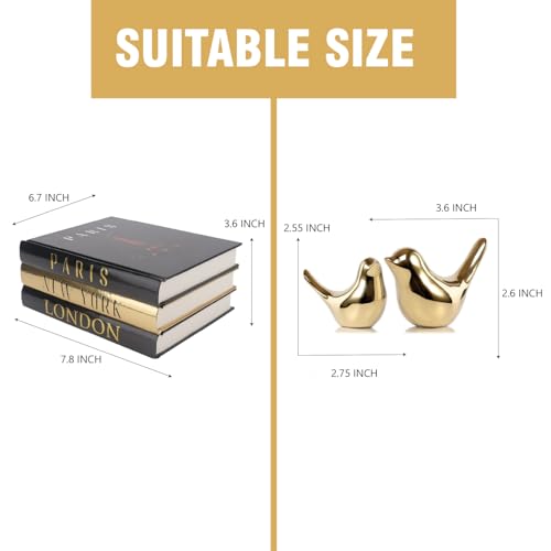 Modern Coffee Table Decor: Stacked Books with Bird Statues