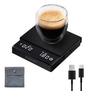 SHARDOR Mini Coffee Scale with Timer and Precision