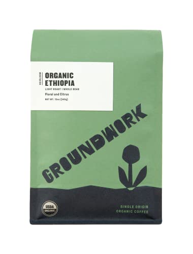 Organic Ethiopian Whole Bean 12 oz Medium Roast