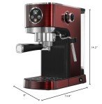 DRAGONBALL Espresso Machine, 20 Bar Coffee Machine with Milk Frother, Professional Espresso Maker with 40oz Removable Water Tank, Espresso Machines for Home, RED