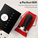 LuxHaus 53mm Calibrated Stainless Steel Espresso Tamper