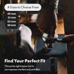 LuxHaus 53mm Calibrated Stainless Steel Espresso Tamper