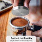 LuxHaus 53mm Calibrated Stainless Steel Espresso Tamper