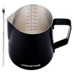 Apexstone Black Espresso Milk Frothing Pitcher 20 oz