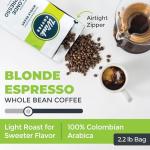 Wink Coffee Blonde Espresso, Colombian Single Origin, Whole Bean