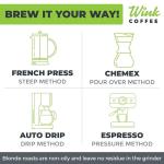 Wink Coffee Blonde Espresso, Colombian Single Origin, Whole Bean