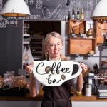 Rustic Wood Coffee Bar Sign for Boho Kitchen