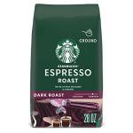 Starbucks Dark Roast Espresso Ground Coffee Arabica Blend