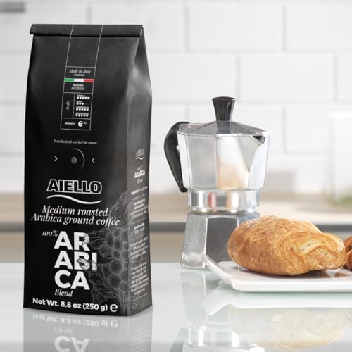 Aiello Caffe 100% Arabica Medium Roasted Espresso Blend