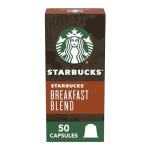 Starbucks Medium Roast Breakfast Blend Nespresso Capsules (50)
