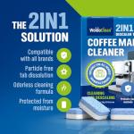 WoldoClean 2in1 Descaler Tablets for Coffee Machines - Keurig, Nespresso, Delonghi, Miele
