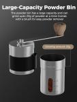SimCoker Manual Coffee Grinder Ceramic Burrs Hand Coffee Grinder 304 Stainless Steel Compact size, Includes Cleaning Brush, Storage Pouch