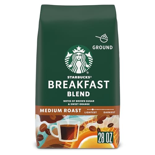 Starbucks Breakfast Blend Ground Coffee, 100% Arabica, 28oz