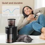 SOWTECH Anti-static Conical Burr Coffee Grinder, Adjustable Burr Mill with 38 Precise Grind Setting, precision timer, for Espresso/Drip/Pour Over/Cold Brew/French Press Coffee Maker(Black)