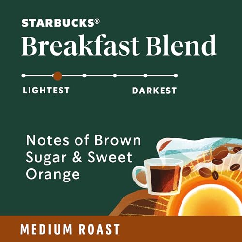 Starbucks Breakfast Blend Ground Coffee, 100% Arabica, 28oz
