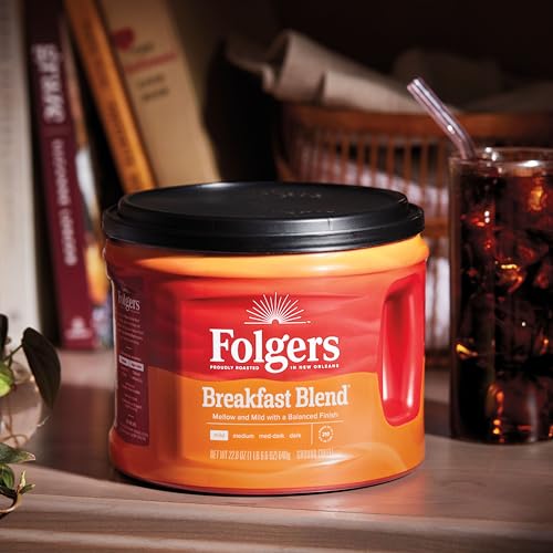 Folgers Breakfast Blend Mild Roast Ground Coffee, 22.6oz