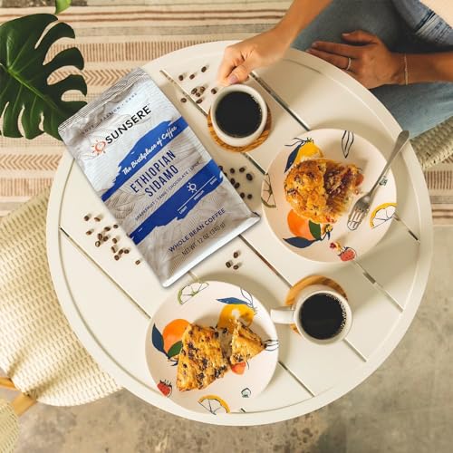 Ethiopian Sidamo Coffee: Medium Roast Whole Bean 12oz