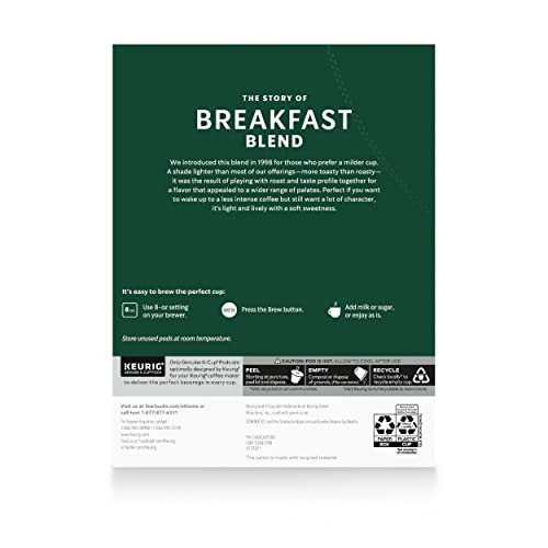 Starbucks Breakfast Blend K-Cup Pods 96ct