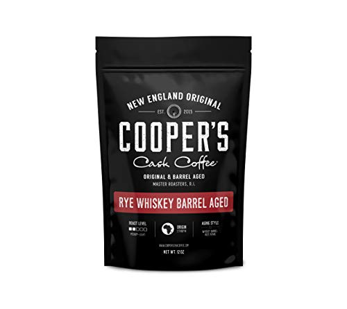 Rye Whiskey Barrel Aged Ethiopian Coffee, Freshly Roasted