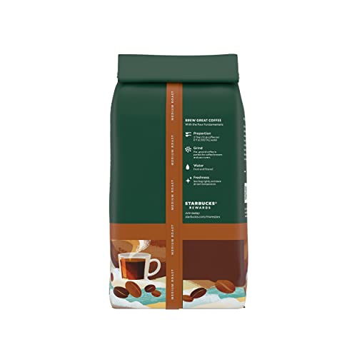 Starbucks Breakfast Blend Medium Roast Ground Coffee, 18oz