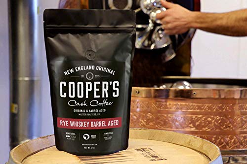Rye Whiskey Barrel Aged Ethiopian Coffee, Freshly Roasted