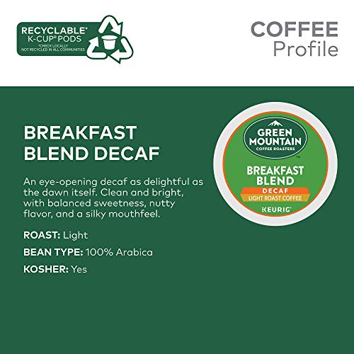 Green Mountain Breakfast Blend Decaf K-Cup Pods, 96 count