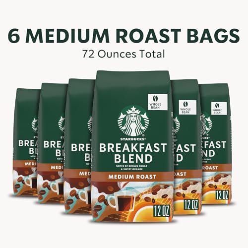 Starbucks Breakfast Blend Whole Bean Coffee - 6 bags