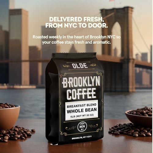 Fresh Roasted 5lb Brooklyn Breakfast Blend Coffee Beans