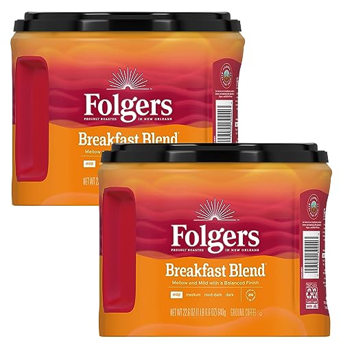 Folgers Ground Coffee - Breakfast Blend (2 Pack)