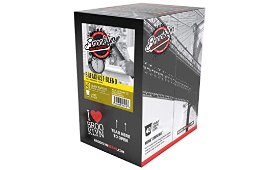 Brooklyn Beans Breakfast Blend Coffee Pods, 40 Count