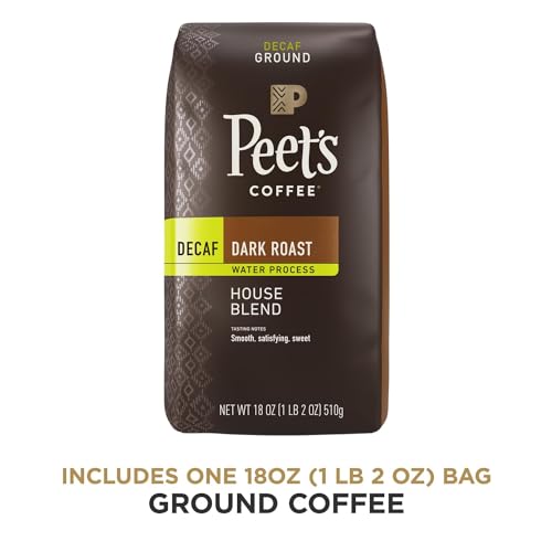Peet's Coffee Decaf House Blend Dark Roast 18oz
