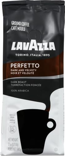 Lavazza Perfetto Dark Roast Ground Coffee, 12 oz